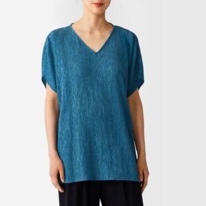 Eileen Fisher Textured Tunic Blue Size Large